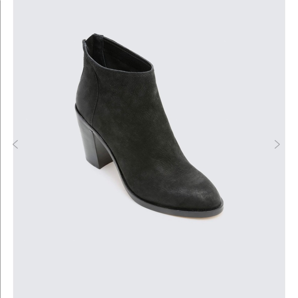 Women’s black suede booties